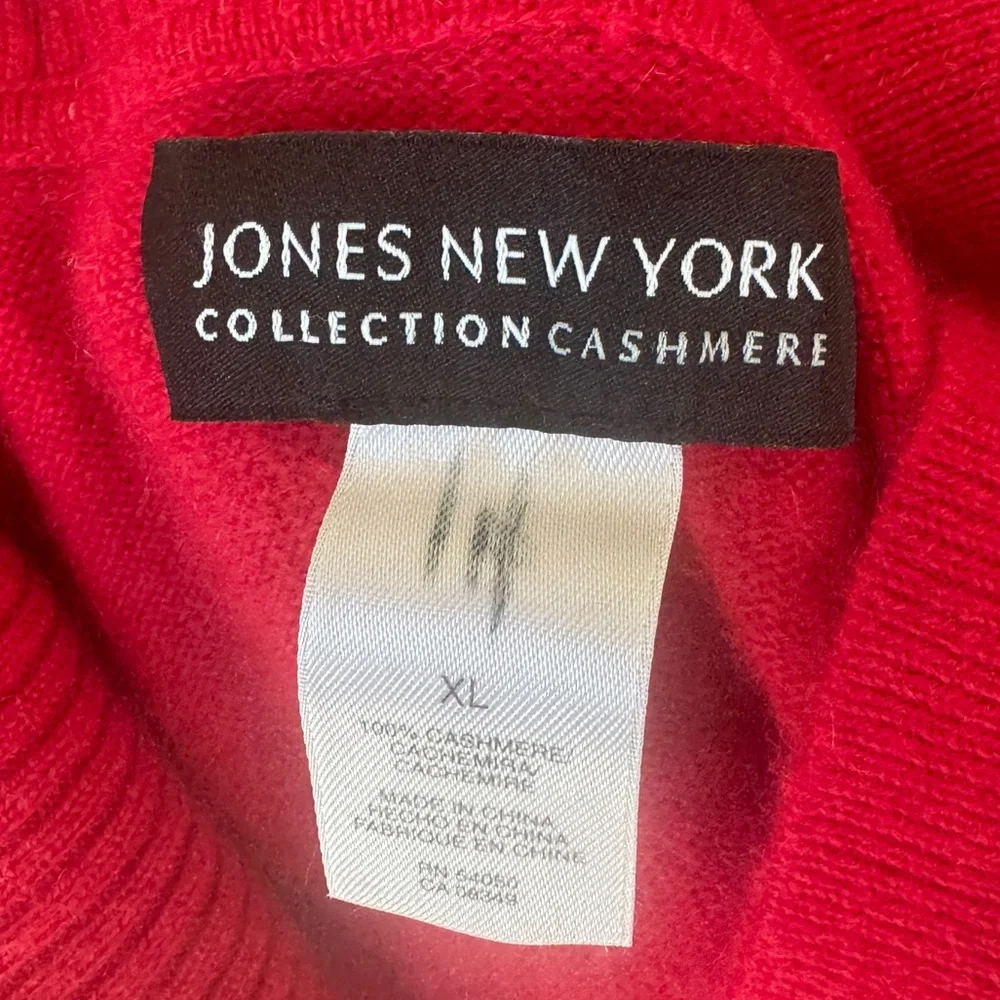 Jones New York Womens Black Long Sleeve Knitted 100% Cashmere Sweater Size: XL - Picture 5 of 13